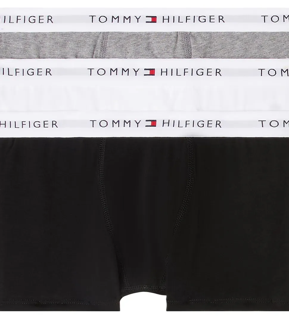 Tommy Hilfiger Boxershorts - 3-pak - Hvid/Sort/Gråmeleret