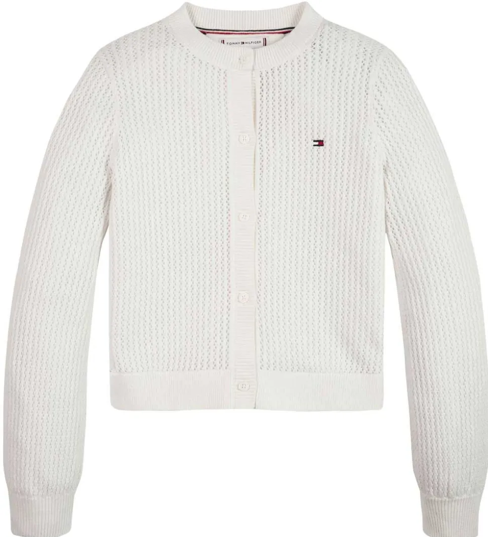 Tommy Hilfiger Cardigan - Strikket - Crochet - Ancient White