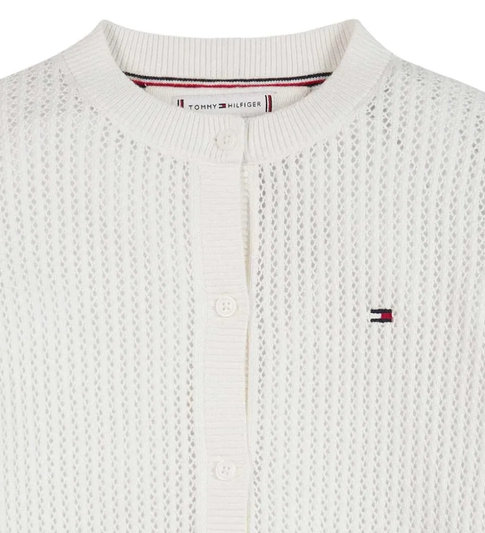 Tommy Hilfiger Cardigan - Strikket - Crochet - Ancient White