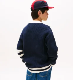 Tommy Hilfiger Cardigan - Strik - Varsity Graphic - Dark Night N