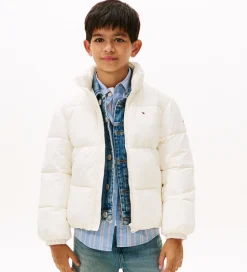 Tommy Hilfiger Dynejakke - Flag - Ivory Silk