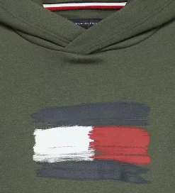 Tommy Hilfiger Hættetrøje - Flag - Pewter Green