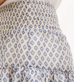 Tommy Hilfiger Nederdel - Geo Pattern - Desert Sand Dune