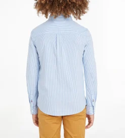 Tommy Hilfiger Skjorte - Flex Ithaca - Copenhagen Blue/White