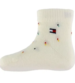 Tommy Hilfiger Strømper - 2-pak - Tommy Original/Hvid m. Print