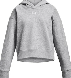 Under Armour Hættetrøje - Cropped - Rival - Pitch Gray