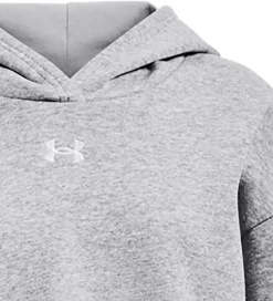Under Armour Hættetrøje - Cropped - Rival - Pitch Gray