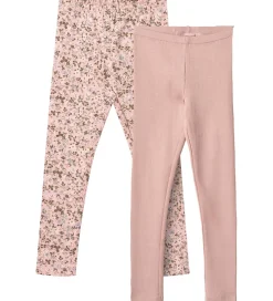 Wheat Leggings - 2-pak - Jules - Rose Powder Flowers