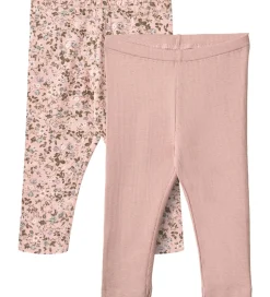 Wheat Leggings - 2-pak - Jules - Rose Powder Flowers