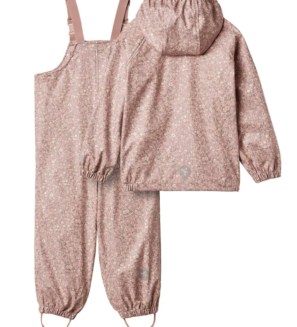 Wheat Regntøj m. Seler - PU - Charlie - Powder Flower Meadow