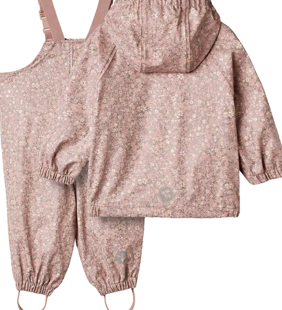 Wheat Regntøj m. Seler - PU - Charlie - Powder Flower Meadow