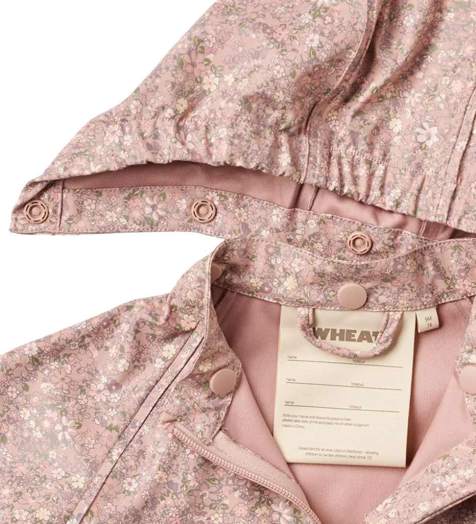 Wheat Regntøj m. Seler - PU - Charlie - Powder Flower Meadow