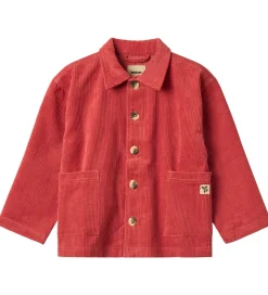 Wheat Skjorte - Fløjl - Sage - Raspberry