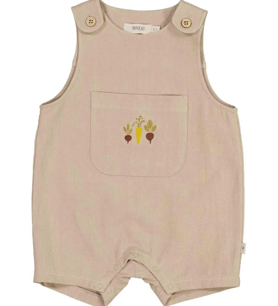 Wheat Sommerdragt - Elif Embroidery - Dark Sand m. Grøntsager