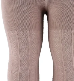 Wheat Strømpebukser - Uld - Karla - Dry Rose m. Mønster