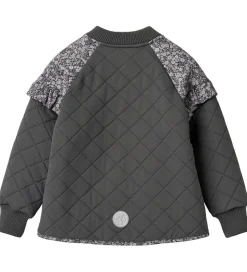 Wheat Termojakke - Ellas - Black Sea m. Blomster